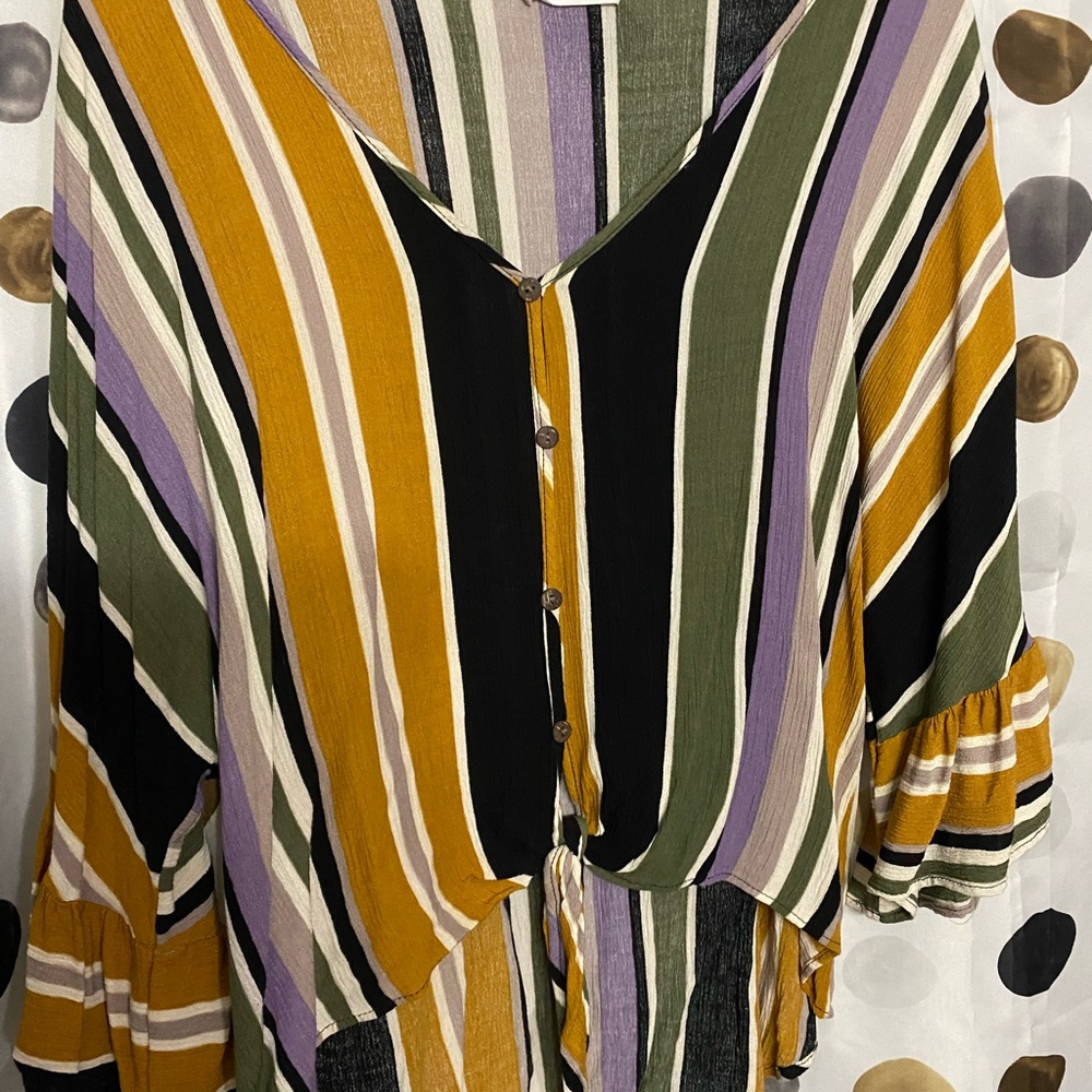 Bell sleeve size large (fits more like a med) striped shirt